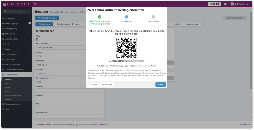 Authentification à deux facteurs, code QR, sécurité, numérisation, système de gestion de la main-d'œuvre, entreprises de sécurité
