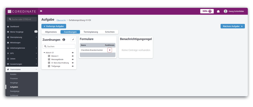 Flexible forms, forms, maintenance, documentation, tasks, COREDINATE portal