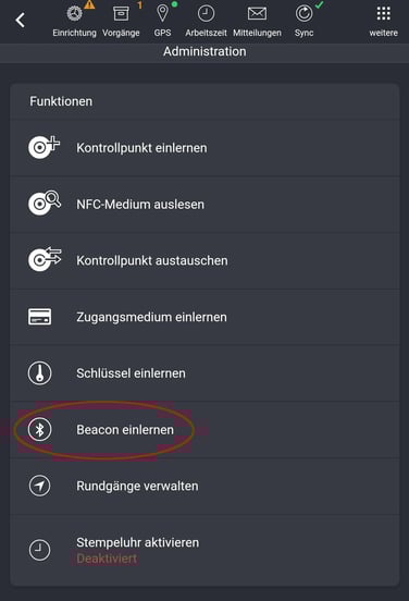 COREDINATE_Help_Beacons_einlernen_Administration_02