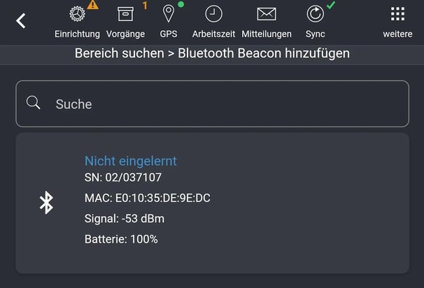 COREDINATE_Help_Beacons_einlernen_Bluetooth_Bacon_hinzufuegen_03