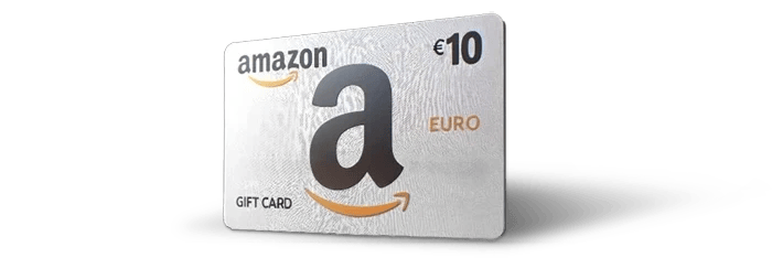 Beispiel Amazon-Gutschein über 10 Euro freigestellt mit Schatten