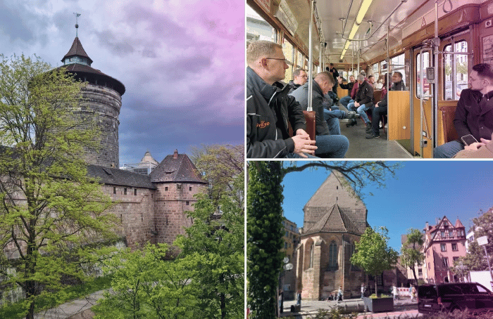 Stadtrundfahrt in historischer Straßenbahn in Nürnberg