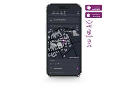 COREDINATE_App_tour_area_map_shown_on_smartphone_screen