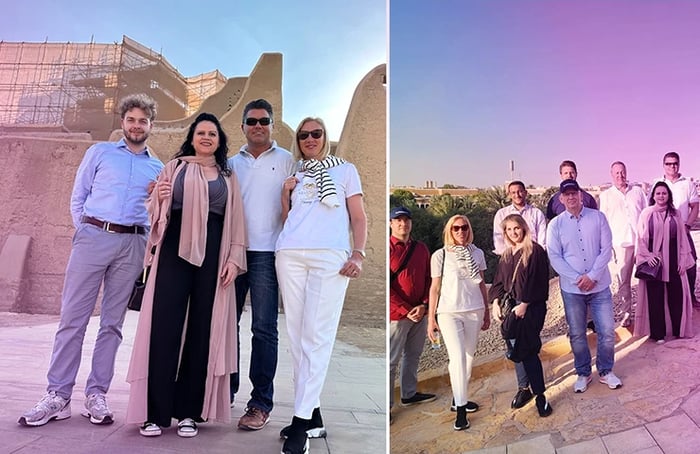 COREDINATE Saudi-Arabien Reise Al Bujairi Heritage Park Gruppenfoto