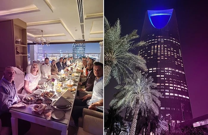 COREDINATE Saudi-Arabien Reise Kingdom Center Sky Bridge Dinner