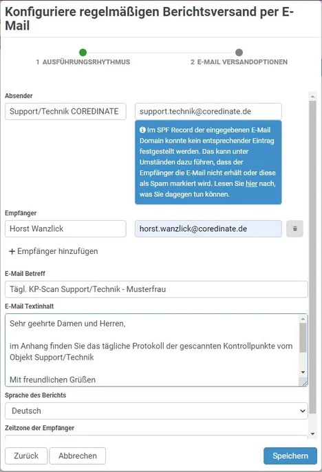 Berichtversand_automatisch