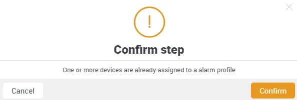 Alarm profile, Monitored devices, Settings, loneworkerprotection, security