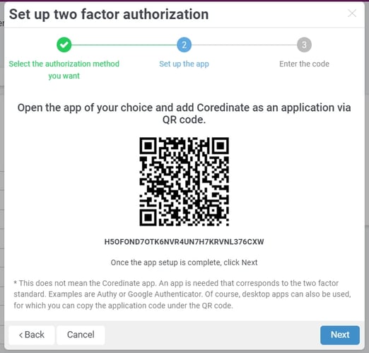 login, two factor, activation, authenticator