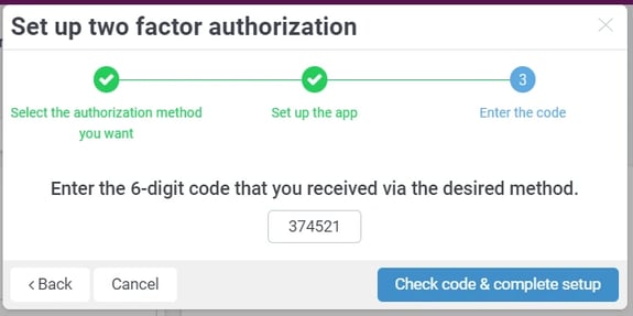 login, two factor, activation, authenticator, code
