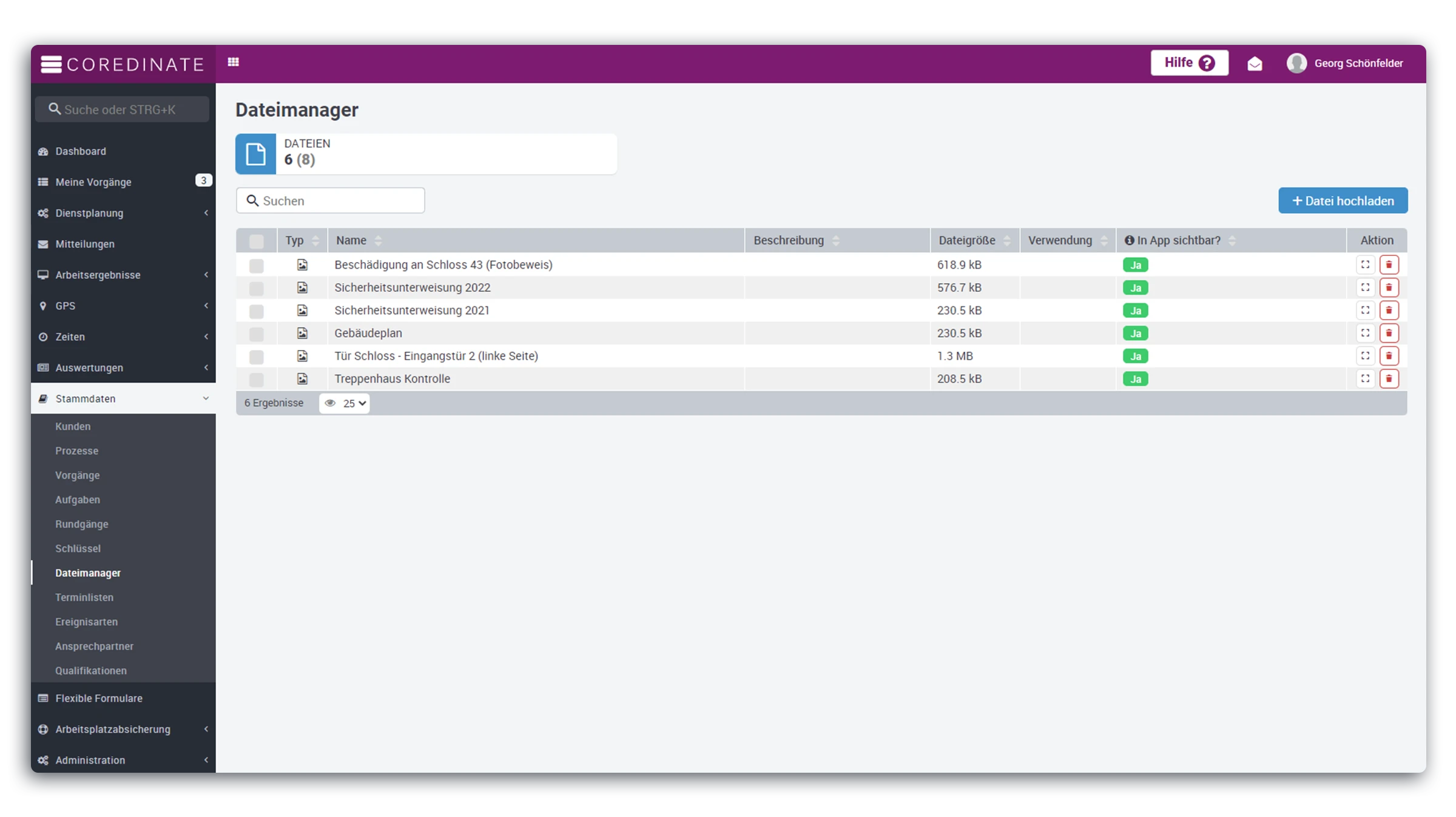 Dateimanager, Dateien, Dokumente, Übersicht, OWKS, SAAS, digitaler Speicher