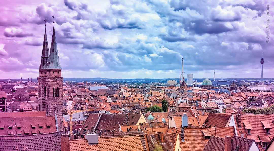 Stadtansicht Nürnberg, Deutschland