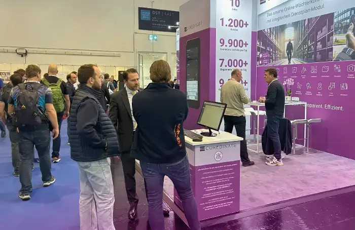 The COREDINATE stand at Security Essen 2024.