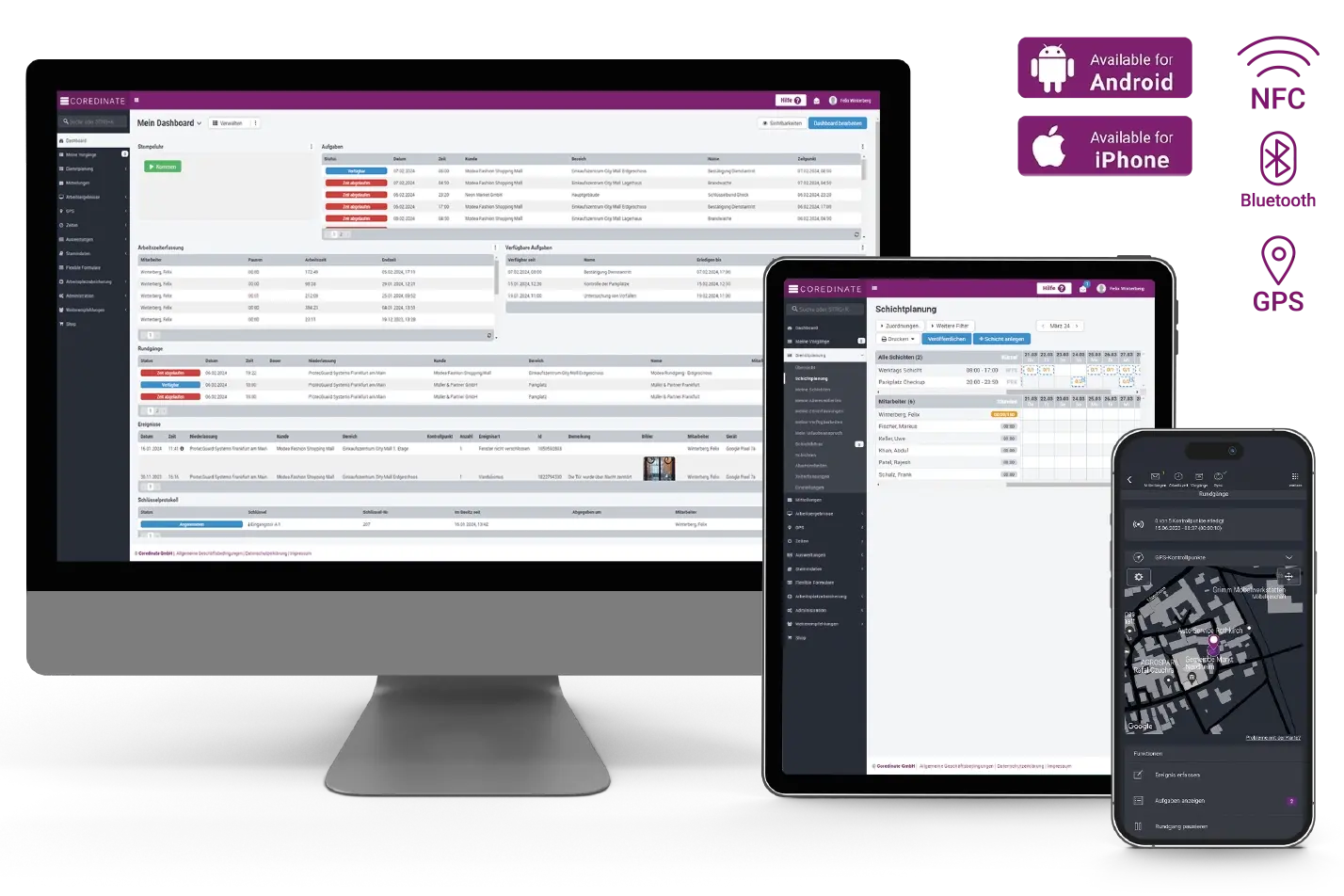 COREDINATE_Portal_and_App_shown_on_different_devices