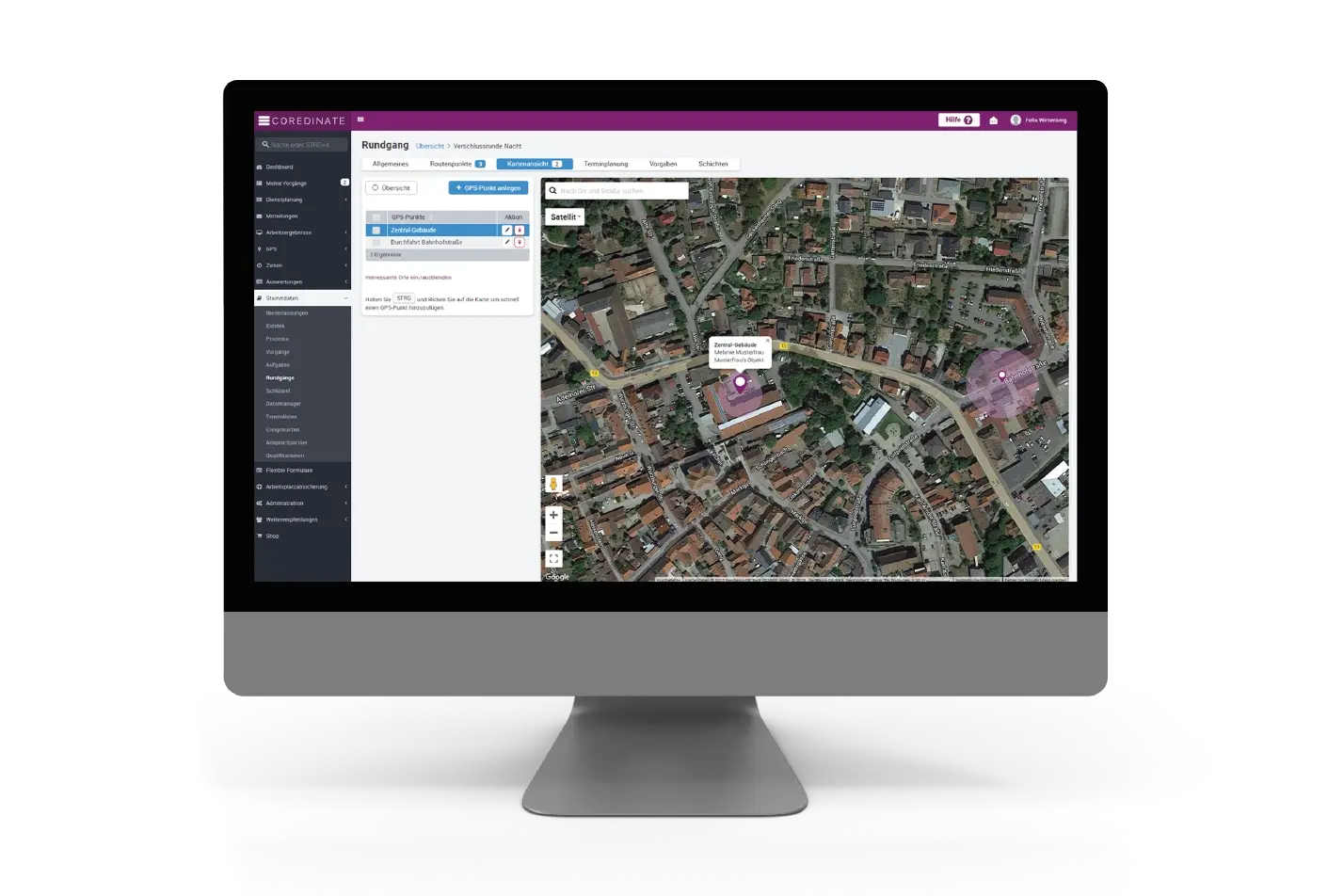 COREDINATE_Portal_tour_area_map_shown_on_computer_screen