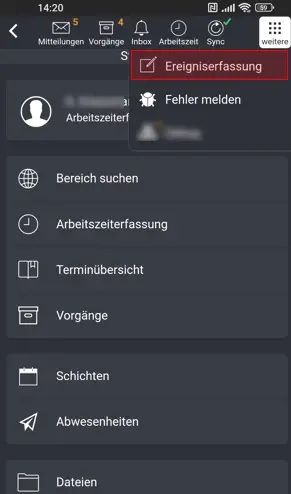App_Menu_Ereigniserfassung