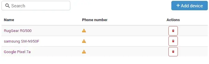 Alarm profile, Monitored devices, Settings, loneworkerprotection, security