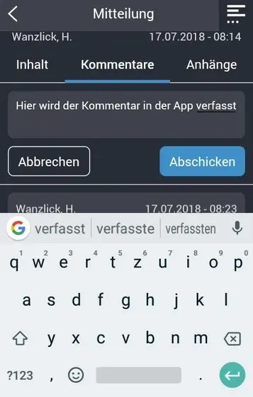 Inbox_Mitteilung_Kommentar_schreiben