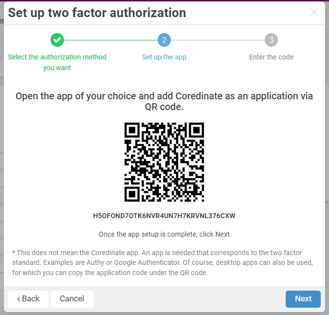 login, two factor, activation, authenticator